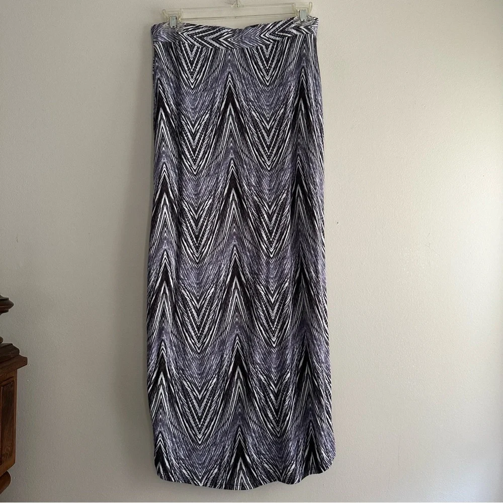 Maeve‎ • Abstract Jersey Faux Wrap Skirt